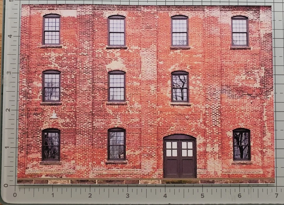 HO Scale Building Background Flat / 2D FLAT, "Brick Warehouse 02"  Trackside New - Image 1 of 1