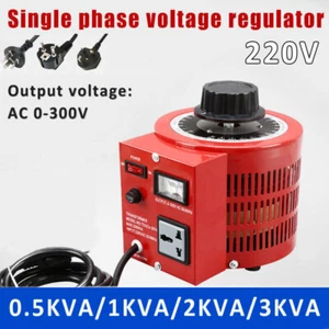 Regulador de voltaje de CA variable medido 0.5/1/2/3KVA Variac 0-300V nuevo - Imagen 1 de 15