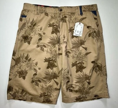 Staple Pigeon Brand Mens Sz 42 Floral Khaki Shorts NWT - Image 1 of 4
