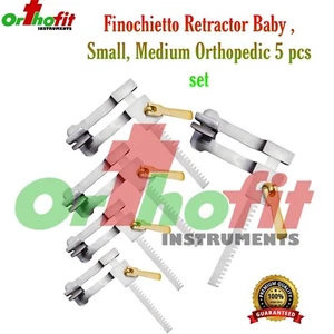 Finochietto Retraktor Baby, klein, mittel, groß & X-Large orthopädisch 5-teiliges Set - Bild 1 von 4