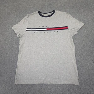 Tommy Hilfiger Shirt Mens SMALL grey cotton regular short sleeve Tshirt Size S - Picture 1 of 9