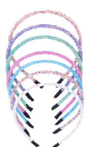 Girls Iridescent Metallic Glitter Headbands Accessories 4 Pack Sets One Size New - Picture 1 of 5