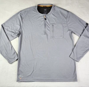 Quiksilver Waterman Collection 1/4 Zip Hemd Herren XL Langarm Kragenlos Grau - Bild 1 von 7