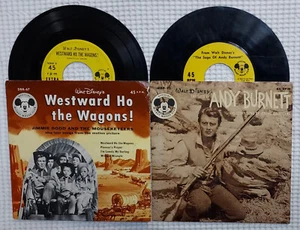 DISNEY Westward Ho Andy Burnett Mouseketeers Orig Picture Sleeve Childrens EP 45 - Imagen 1 de 2