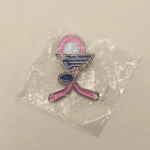 St Louis Blues Breast Cancer Awareness Pink Ribbon Lapel Pin Logo NHL Hockey STL - Picture 1 of 4