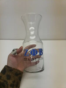 Zeta Phi Beta Glass Wine Decanter, Zeta Phi Beta Barware, Zeta Phi Beta Wine  - Picture 1 of 5