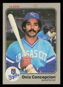 1983 Fleer Onix Concepcion #110 RC Rookie Kansas City Royals Baseball Card - Picture 1 of 2
