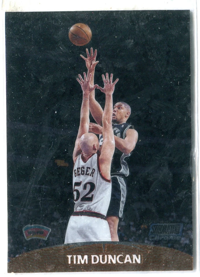 1999-00 Stadium Club Tim Duncan CHROME PARALLEL #36 HOF SAN ANTONIO SPURS - Image 1 of 1