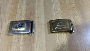 (2) ¡Hebillas de cinturón de latón, Swank (S), placa maestra Hickok (ES)! - Imagen 1 de 6