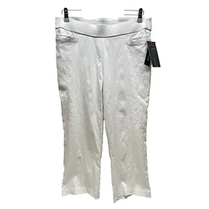 Briggs Women's Pants Size 10 White Perfect Fit Hidden Elastic Waistband $50 NWT - Picture 1 of 6