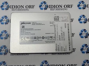 MICRON 256GB 2.5" SATA SSD MTFDDAK256TDL-1AW1ZABHA, Grade A, SKU 15299 - Picture 1 of 2