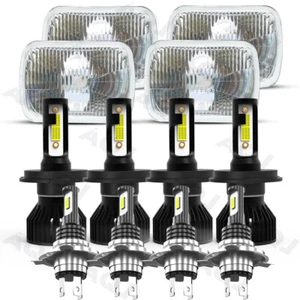 4PCS 4x6" LED Headlights Hi/Lo For Chevrolet Monte Carlo SS 1980-1988 El Camino - Picture 1 of 19