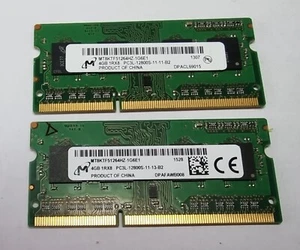 Micron 8GB (2x4GB) PC3L-12800 DDR3-1600 1.35V RAM Memory MT8KTF51264HZ-1G6E1 - Picture 1 of 1