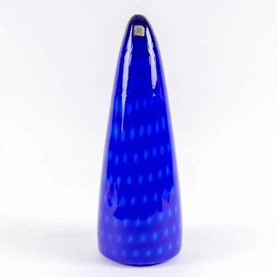 VIntage Dansk Design Blue Art Glass Pendant Light Shade - Image 1 of 4