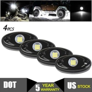 Luces antiniebla LED blancas laterales de luz de roca para camión Jeep debajo de la carrocería Trail Rig - Imagen 1 de 12