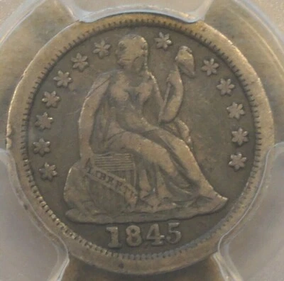 1845-O Seated Liberty Dime 10c PCGS Certified VF20 - Image 1 of 4