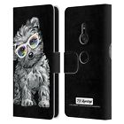 Official P.D. Moreno Black And White Dogs Leather Book Case For Sony Phones 1
