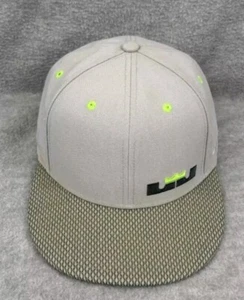 Nike True LeBron James Grey Snapback Hat With Neon Green Accents Rare - Picture 1 of 7