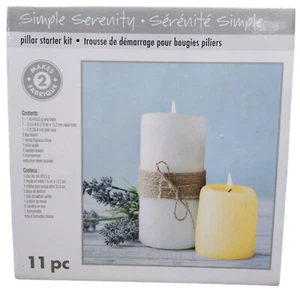 Pillar Candle Starter Kit, 11pc Set, Vanilla Scented, Colored Dye Blocks - Picture 1 of 10
