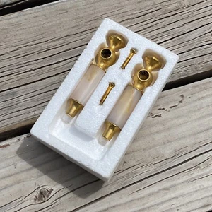 Vintage KOHLER Antique Onyx 24k Gold Finished small lever handles. K-9634 - Picture 1 of 7