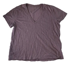 Madewell Women’s V-Neck Short Sleeve Tee Lilac Size Large - Picture 1 of 13