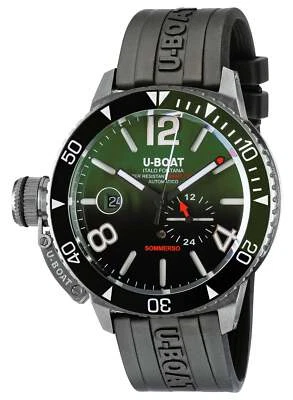 U-Boat Sommerso Automatic Stainless Steel Rubber Date Divers Mens Watch 9520 - image 1 of 2