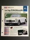 1959 - 1964 Facel Vega Facellia IMP "Hot Cars" Spec Sheet Folder, Brochure