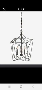 3 Light Black Traditional Square Light - Picture 1 of 1