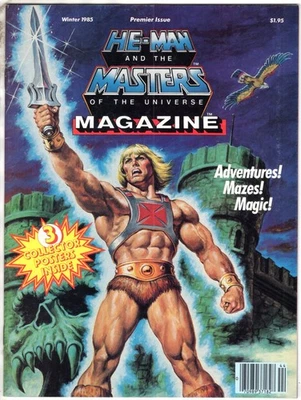 MOTU He-Man Masters of the Universe Magazine #1 1985 NICE All Posters Intact - Image 1 of 2