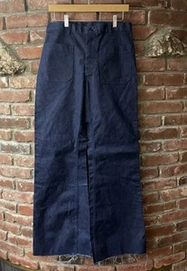 Vintage US Navy Denim Type 2 Trouser Dunagree Flare Bell Bottom Pants 31 X 35 - Picture 1 of 8