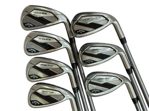 Callaway Mavrik Irons 5-AW Catalyst 55g 5.0 R Flex Shafts GP Tour Velvet Grips - Picture 1 of 8