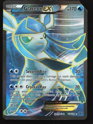 Glaceon EX (Full Art) 116/124 XY - Fates Collide Ultra Rare Pokemon Card - Image 1 of 2