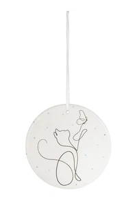 Gremio Colgante Decorativo Porcelana Motivo Dulce Gato - Imagen 1 de 2
