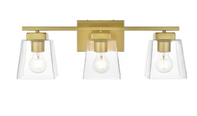 Wall Sconce Light Fixture Bathroom Vanity Bedroom Dining Room Glass Shades 23" - Image 1 of 4