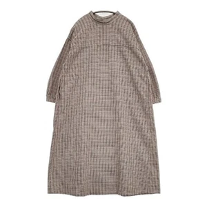 45R/45rpm Spring cotton tweed dress dress beige 5-0921M∞ - Picture 1 of 9