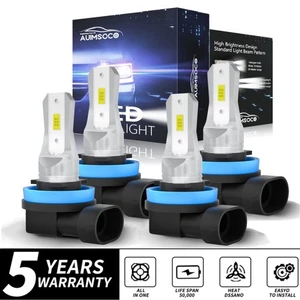 H11 H9 LED Headlight Kit Bulbs High Low Beam 6500K Super Bright High Power Lamps - Foto 1 di 16