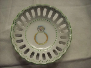 Ann Marie Murray handbemalter Porzellan Verlobungsring Schmuckschale - Bild 1 von 3
