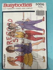 Butterick 5006 Busybodies Layer Skirt Vest Girl's Sewing Pattern Size 7-10 Uncut - Picture 1 of 2
