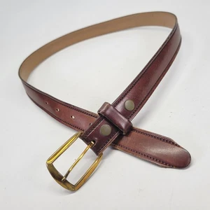 Hickok Saddle Leather Belt 30 32 Hand Rubbed Brown Vtg Distressed P6972 - Picture 1 of 14