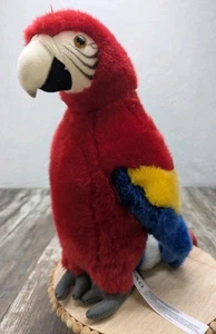 Scarlet Macaw Parrot BIG 13" Tall Stuffed Animal FAO Toys R Us 2014 Vivid Colors - Picture 1 of 17