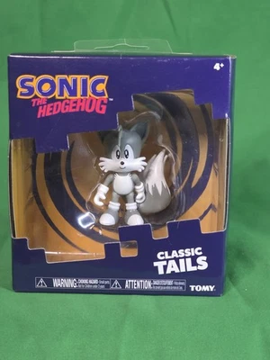 Figura Sonic the Hedgehog Classic Tails Tomy en blanco y negro Foto 1 de 4