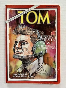 1988 Sunkist Fiesta Bowl Nebraska Vs Florida State Media Guide Tom Osborne 🔥🌽 - Picture 1 of 2