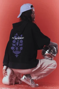 Neu Free People Sprint To The Finish Logo Hoodie Gr. XS - Bild 1 von 8