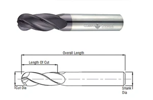 Cobra Carbide 23182 1/8 4 Flute SEL Ball TIAIN - Bild 1 von 1
