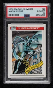 1990 Impel Marvel Universe Super Heroes Moon Knight #26 PSA 10 GEM MT 18q4 - Picture 1 of 3