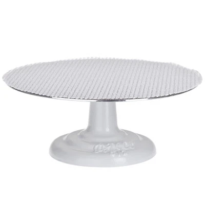 Cast Iron and Non-Slip Pad Cake Stand, 12 inch, White - Image 1 of 4