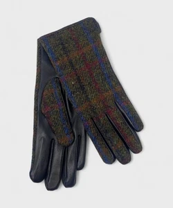 Galise One Fres Hat Damen Handschuhe aus Leder und Wolle, Loden Tartan GUDLW.LOT - Bild 1 von 3