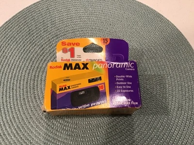 KODAK MAX PANORAMIC VTG OUTDOOR SINGLE USE DISPOSABLE CAMERA NEW, EXPIRED - Image 1 of 4