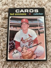 TED SIMMONS ROOKIE 1971 TOPPS ST LOUIS CARDINALS RC LEGEND BASEBALL CARD