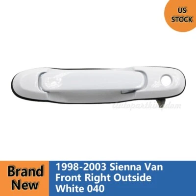 Front Right Passenger Outside Door Handle White For 1998-2003 Toyota Sienna - Imagem 1 de 4